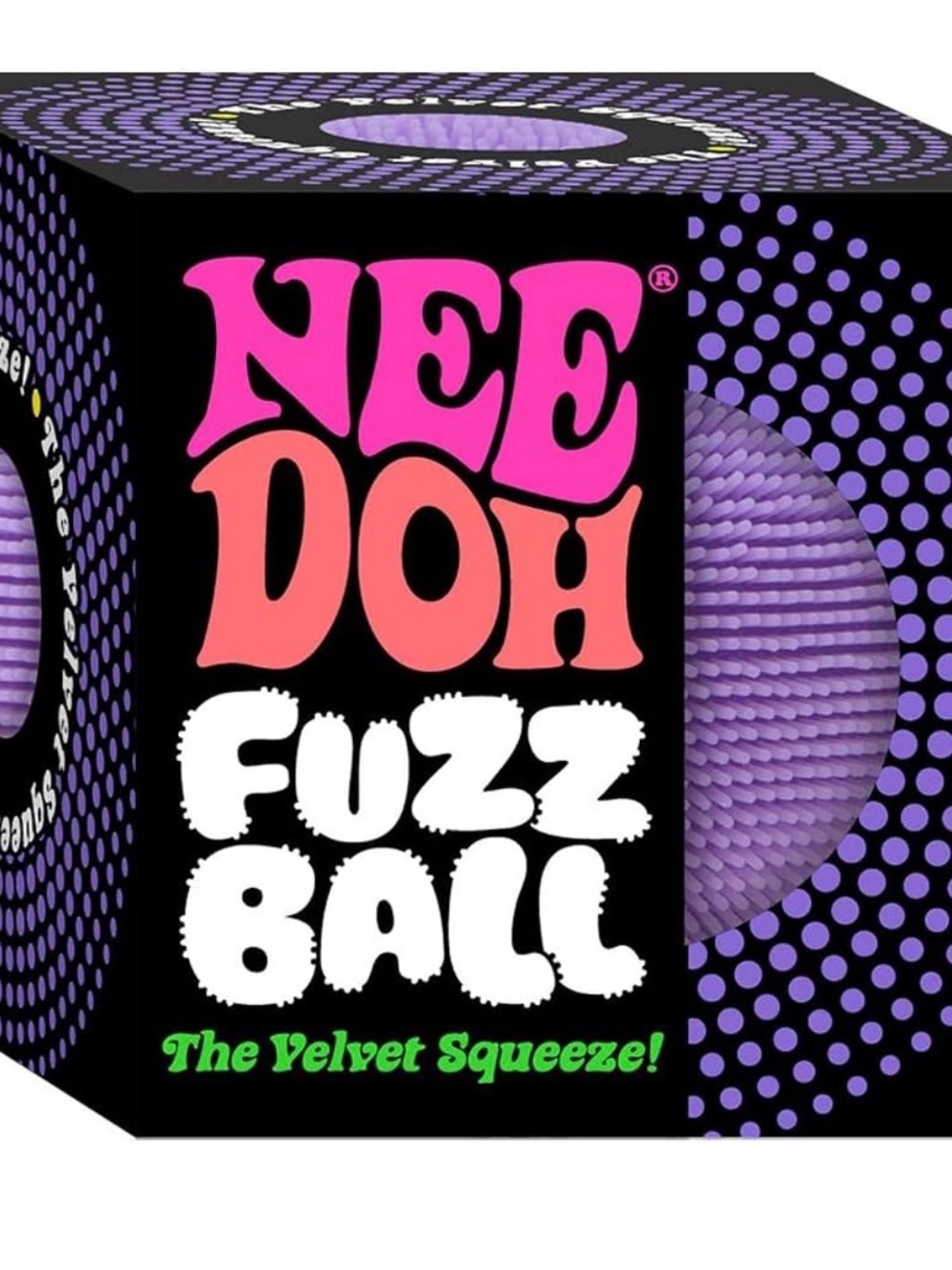NEE DOH Fuzz Ball Velvet Squeeze - Lilac